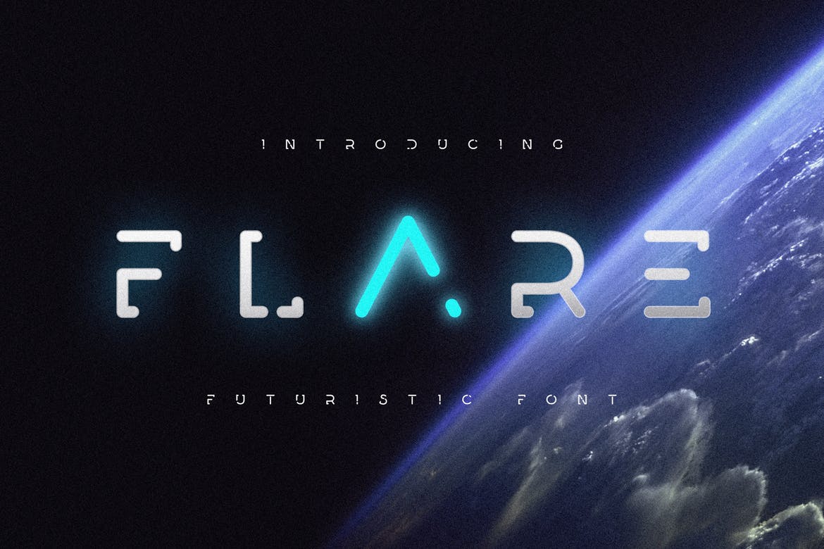 Flare简约创意科幻海报无衬线logo英文字体下载-topimage